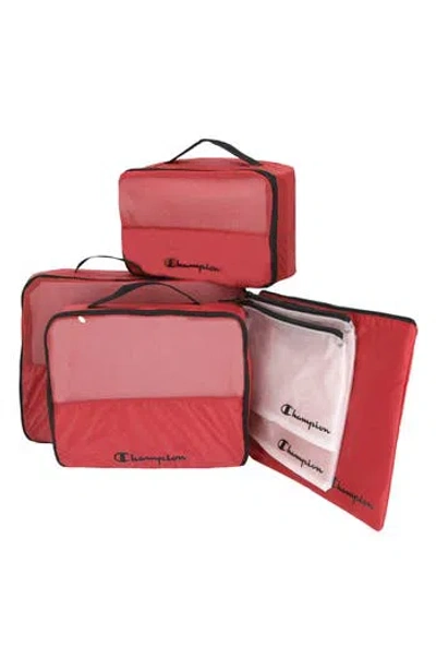 Champion 6-piece Packing Cube Set In Burgundy
