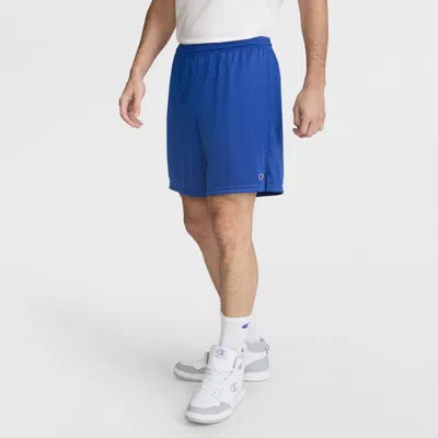 Champion 7" Classic Mesh Shorts, C Logo In Blue