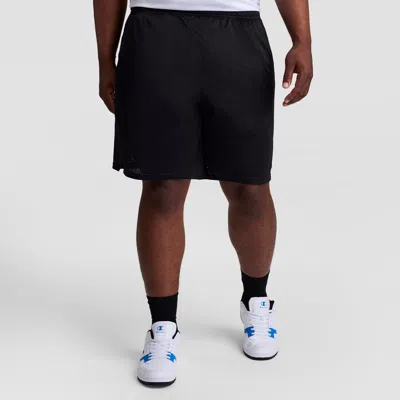 Champion 9" Classic Mesh Shorts, C Logo - Big & Tall In Black