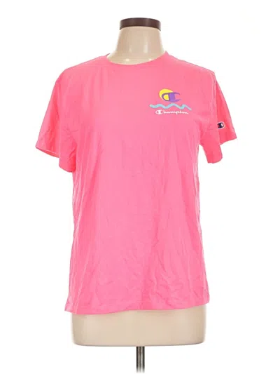 Pre-owned Champion Active T-shirt In Pink