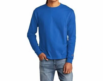 Champion Adult Long Sleeve T-shirt In Royal Blue