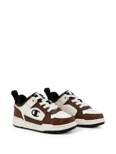 Champion Kids' Arena Lo Logo-patch Sneakers In Brown