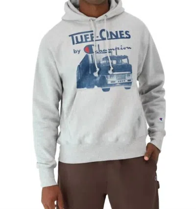 Champion Arena Reverse Weave Hoodie, Tuff Ones In Oxford Grey In Gray