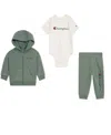 Champion Baby Boys 3-piece Short Sleeve Bodysuit, Hoodie And Joggers Set In Multi