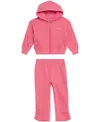 Champion Baby Girls 2-piece Hoodie And Bootcut Pants Set In Pink