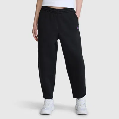 Champion Barrel Leg Fleece Pant In Black
