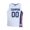 Champion Basketball Type Men's  Tank Top Mesh "reverse Weave" White/royal/red In Multi