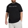 Champion Big & Tall Crackle Tonal Script T-shirt In Black