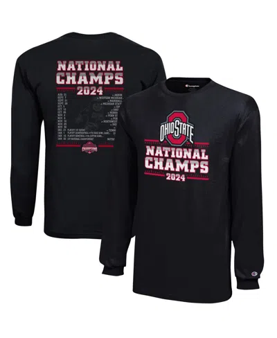 Champion Kids' Big Boys And Girls Black Ohio State Buckeyes College Football Playoff 2024 National S Schedu