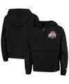 Champion Big Boys And Girls Black Ohio State Buckeyes Pack Go Quarter-zip Windbreaker Jacket In Black