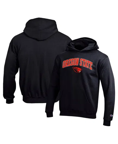 Champion Kids' Big Boys And Girls Black Oregon State Beavers Campus Pullover Hoodie