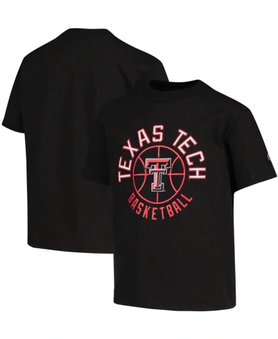 Champion Kids' Big Boys And Girls Black Texas Tech Red Raiders Basketball T-shirt