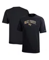 Champion Big Boys And Girls Black Wake Forest Demon Deacons Arch Over Logo T-shirt In Black