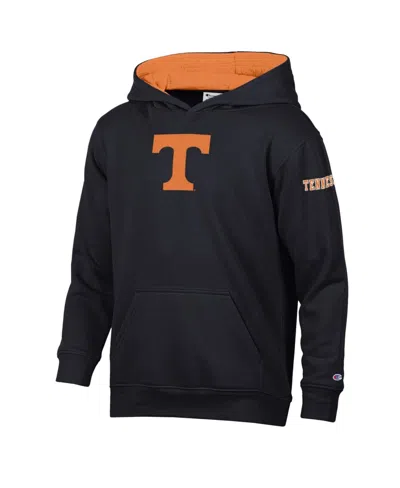 Champion Kids' Big Boys And Girls  Black Tennessee Volunteers Fleece Hoodie In Blue