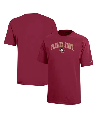 Champion Big Boys And Girls Garnet Florida State Seminoles Arch Over Logo T-shirt
