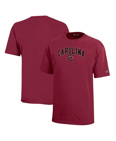 Champion Big Boys And Girls Garnet South Carolina Gamecocks Arch Over Logo T-shirt