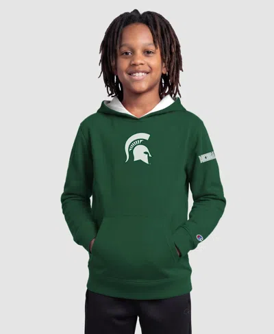 Champion Kids' Big Boys' And Girls' Green Michigan State Spartans Fleece Hoodie