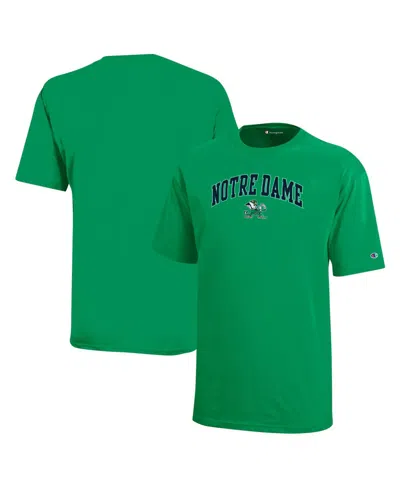 Champion Big Boys And Girls Green Notre Dame Fighting Irish Arch Over Logo T-shirt
