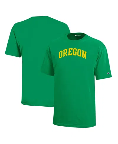 Champion Kids' Big Boys And Girls Green Oregon Ducks Team Arch T-shirt