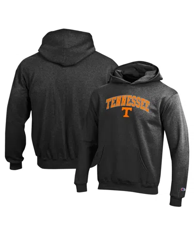 Champion Big Boys And Girls Heather Charcoal Tennessee Volunteers Campus Pullover Hoodie