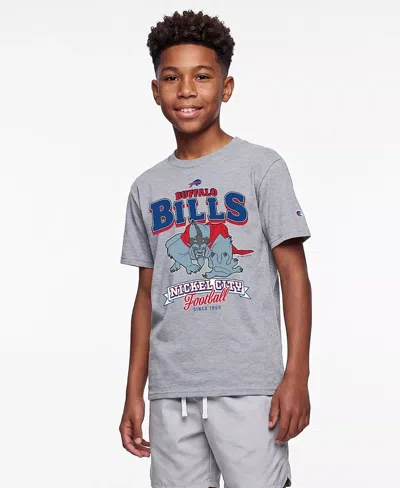 Champion Kids' Big Boys And Girls Heather Gray Buffalo Bills Disney X  T-shirt