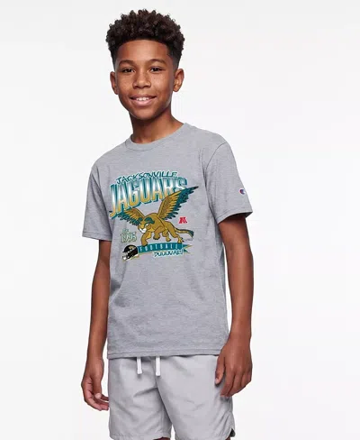 Champion Kids' Big Boys And Girls Heather Gray Jacksonville Jaguars Disney X  T-shirt