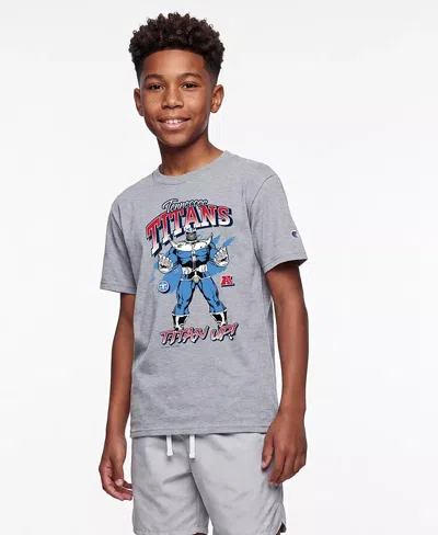 Champion Kids' Big Boys And Girls Heather Gray Tennessee Titans Disney X  T-shirt