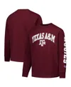 Champion Big Boys And Girls Maroon Texas A & M Aggies Distressed Arch Over Logo Long Sleeve T-shirt In Maroon