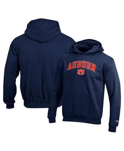 Champion Kids' Big Boys And Girls Navy Auburn Tigers Campus Pullover Hoodie In Blue