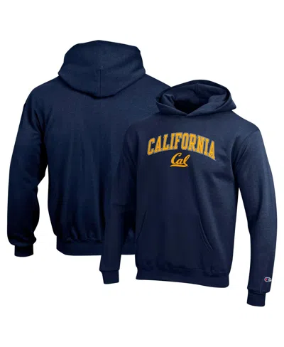 Champion Kids' Big Boys And Girls Navy Cal Bears Campus Pullover Hoodie In Blue