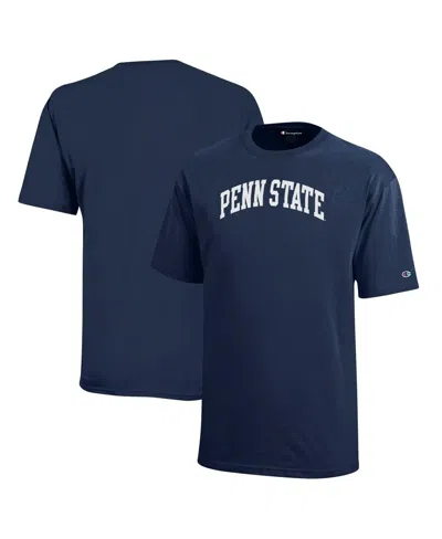 Champion Kids' Big Boys And Girls Navy Penn State Nittany Lions Team Arch T-shirt In Blue