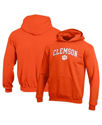 Champion Kids' Big Boys And Girls Orange Clemson Tigers Campus Pullover Hoodie