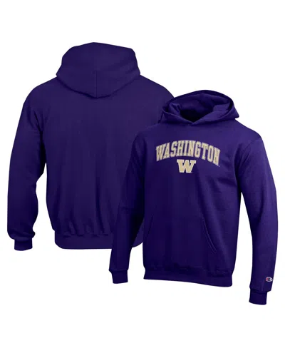 Champion Kids' Big Boys And Girls Purple Washington Huskies Campus Pullover Hoodie