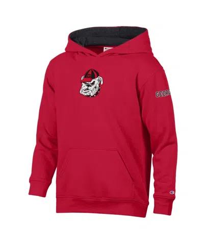 Champion Kids' Big Boys' And Girls' Red Georgia Bulldogs Fleece Hoodie