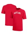 Champion Big Boys And Girls Red Maryland Terrapins Team Arch T-shirt In Red