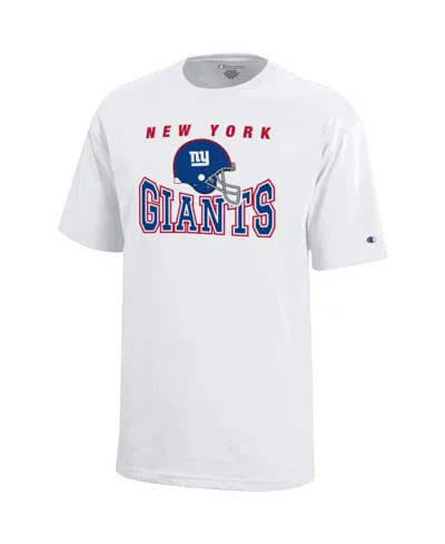 Champion Kids' Big Boys And Girls White New York Giants Graphic T-shirt