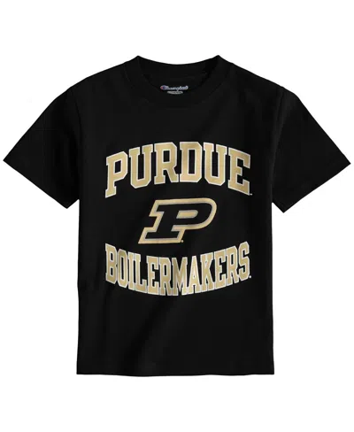 Champion Kids' Big Boys  Black Purdue Boilermakers Circling Team Jersey T-shirt