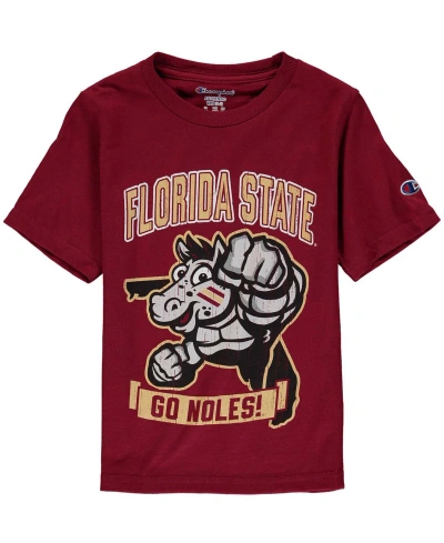 Champion Kids' Big Boys  Garnet Florida State Seminoles Strong Mascot T-shirt
