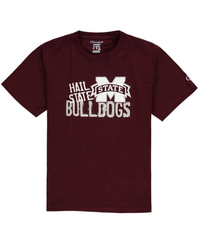 Champion Kids' Big Boys  Maroon Mississippi State Bulldogs Team Chant T-shirt