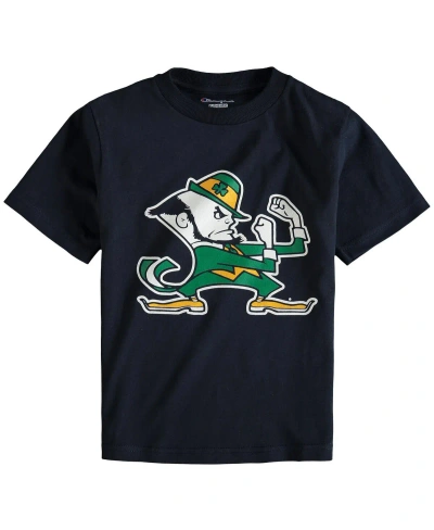 Champion Kids' Big Boys  Navy Notre Dame Fighting Irish Primary Logo T-shirt