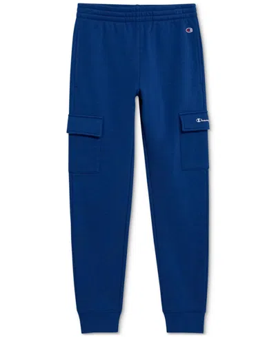 Champion Kids' Big Boys Fleece Cargo Jogger Pants In Blue