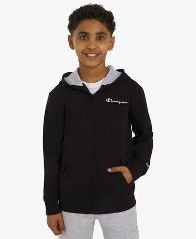 Champion Kids' Big Boys Kangaroo Pockets Hoodie In Black