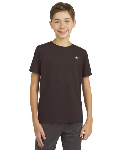 Champion Kids' Big Boys Patch Logo T-shirt In Brown