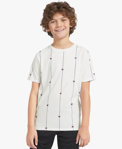 Champion Kids' Big Boys' Printed Short-sleeve Crewneck T-shirt In Yellow