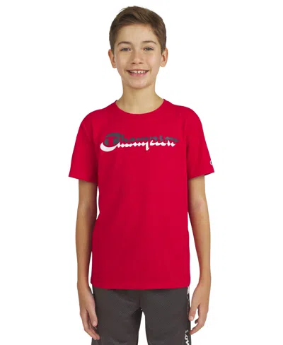 Champion Kids' Big Boys Short-sleeve Graphic T-shirt In Red