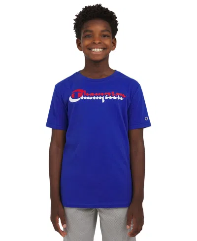Champion Kids' Big Boys Short-sleeve Graphic T-shirt In Royal Blue