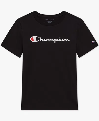 Champion Kids' Big Boys Short Sleeve Signature T-shirt In Brown