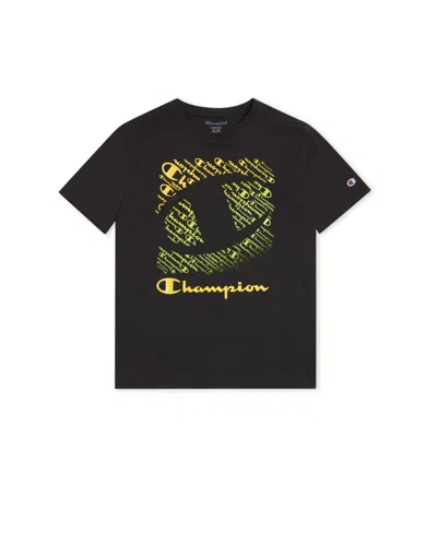 Champion Kids' Big Boys Short Sleeves Graphic T-shirt In Black