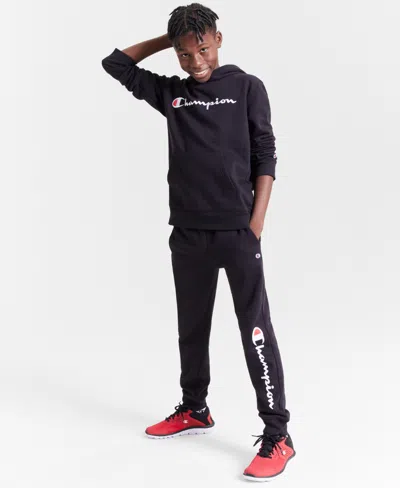 Champion Kids' Big Boys Signature Hoodie In Black