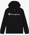 Champion Big Boys Signature Pullover Hoodie In Black